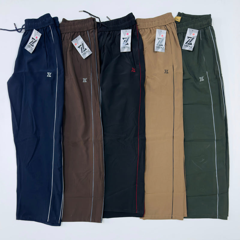 TRENZ SEMI BAGGY LOWER BLACK EMBROIDERY LOGO TYPE 1