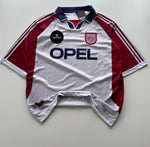 10 MATTHAUS 1998/99 BAYERN MUNICH AWAY RETRO KIT FIVE SLEEVE POLO EMBROIDERY