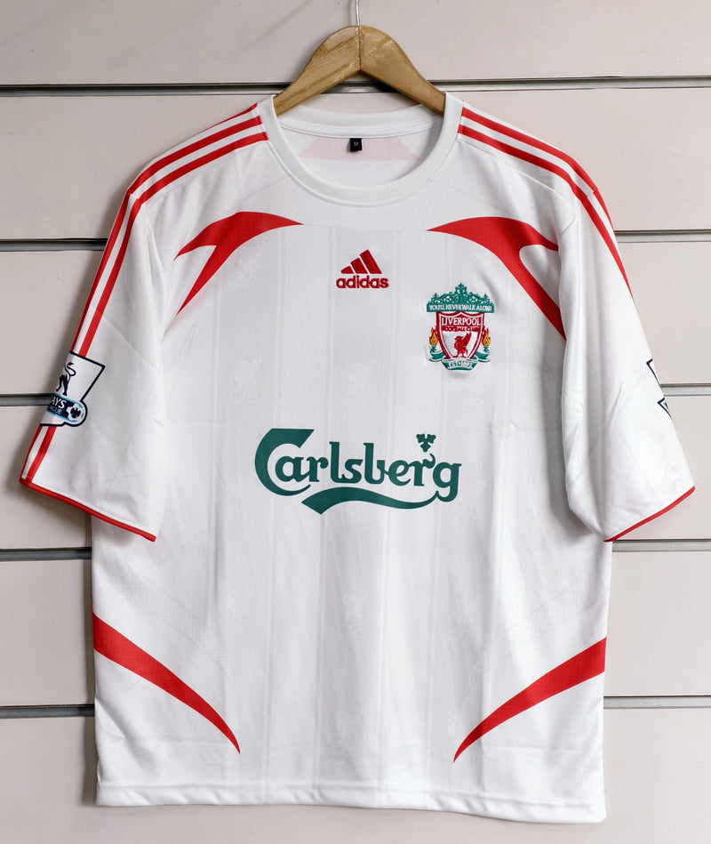 9 TORRES 2007/08 LIVERPOOL AWAY RETRO KIT FIVE SLEEVE EMBROIDERY