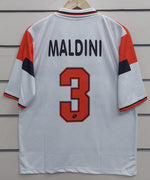 3 MALDINI 1994-95 AC MILAN AWAY RETRO KIT FIVE SLEEVE EMBROIDERY