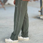 TRENZ SEMI BAGGY LOWER OLIVE GREEN EMBROIDERY LOGO TYPE 1