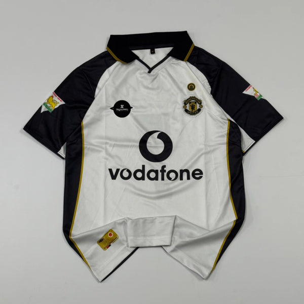 7 BECKHAM 2001/02 MANCHESTER UNITED AWAY POLO KIT RETRO
