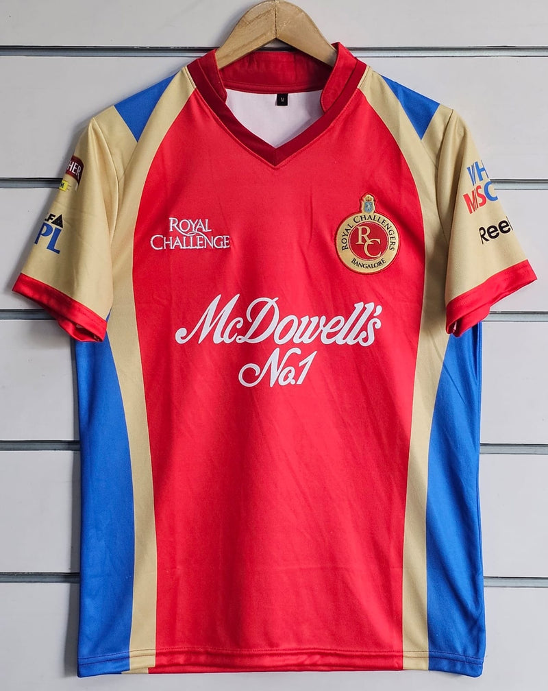 17 A B ROYAL CHALLENGERS BANGALORE 2011 IPL HOME KIT EMBROIDERY