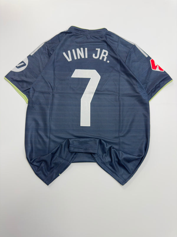 7 VINI JR 2025/26 REAL MADRID AWAY KIT EMBROIDERY