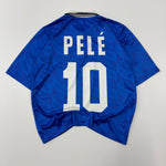 10 PELE 1991/93 BRAZIL AWAY RETRO FIVE SLEEVE EMBROIDERY