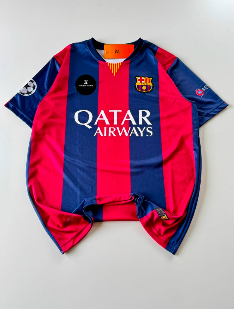 10 MESSI 2014/15 BARCELONA HOME RETRO KIT EMBROIDERY