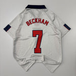7 BECKHAM 1998 WORLD CUP ENGLAND HOME KIT EMBROIDERY