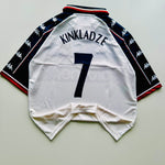 7 KINKLADZE MANCHESTER CITY 1997/98 AWAY KIT EMBROIDERY