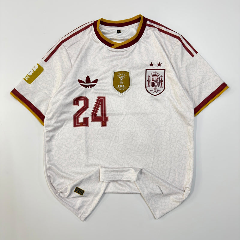 24 CUCURELLA SPAIN AWAY 2026 WORLD CUP CHAMPIONS KIT EMBROIDERY
