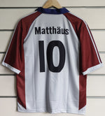 10 MATTHAUS 1998/99 BAYERN MUNICH AWAY RETRO KIT FIVE SLEEVE EMBROIDERY