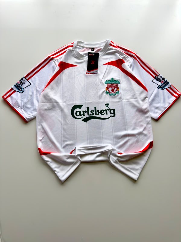 9 TORRES 2007/08 LIVERPOOL AWAY RETRO KIT FIVE SLEEVE EMBROIDERY