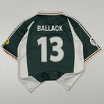 13 BALLACK 2000/02 GERMANY AWAY  EMBROIDERY POLO KIT RETRO FIVE SLEEVE
